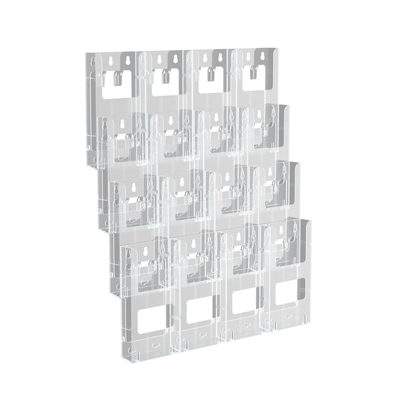 16-Pocket Trifold Wall Mount. Inside Dimension: 4.375"W
